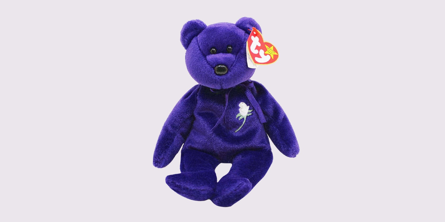 Purple princess diana shop beanie baby value