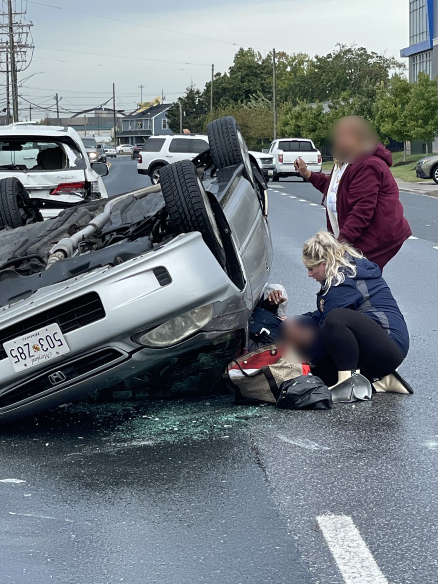 1500px x 2000px - Pregnant Maryland Firefighter Rescues Woman In Crash