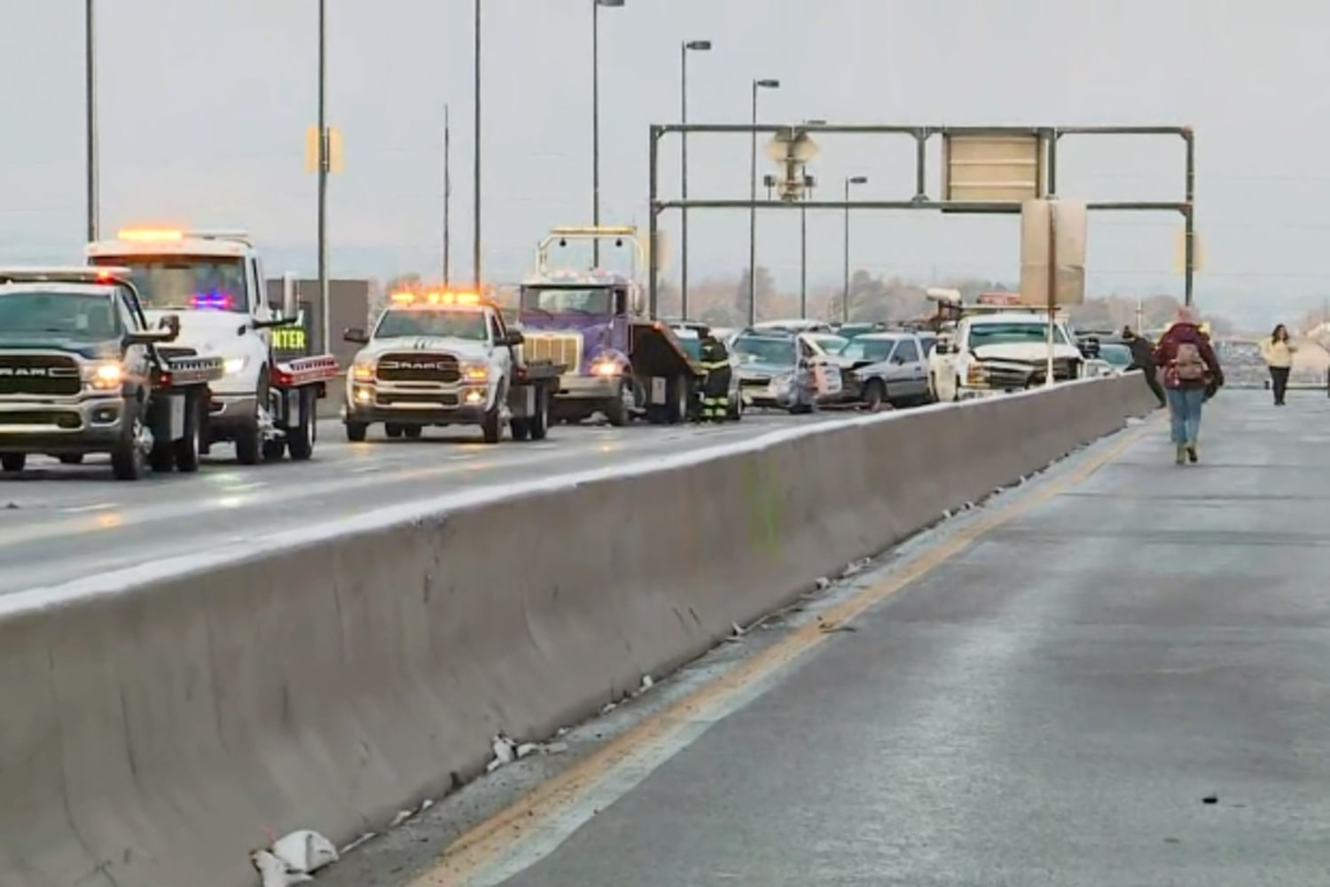 100-vehicle crash closes parts of Denver highway
