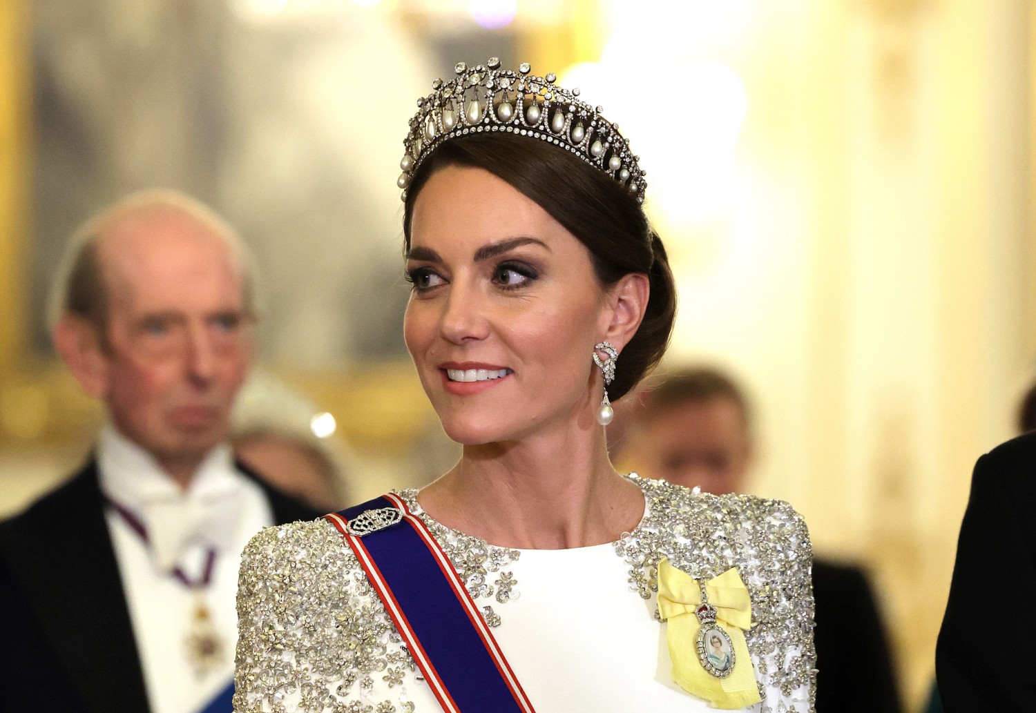 Kate Middleton Wears Diana's Tiara at King Charles' First State Banquet