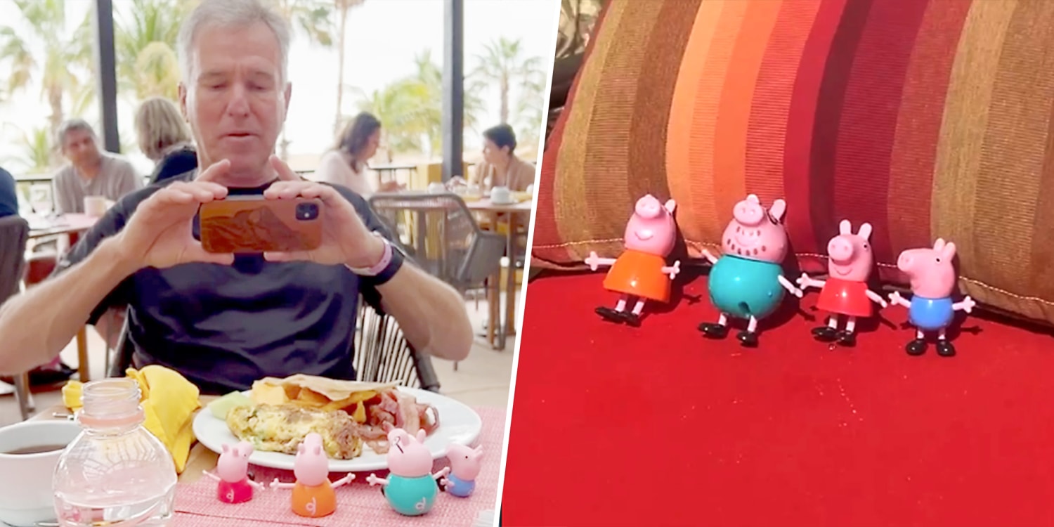 Grandpa Creates Video Shoots For Peppa Pig Toys On Vacation