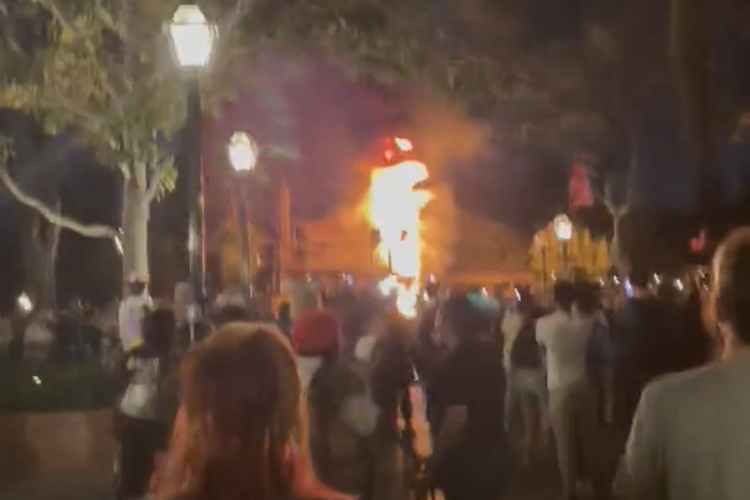 Fantasmic Dragon Catches Fire at Disneyland