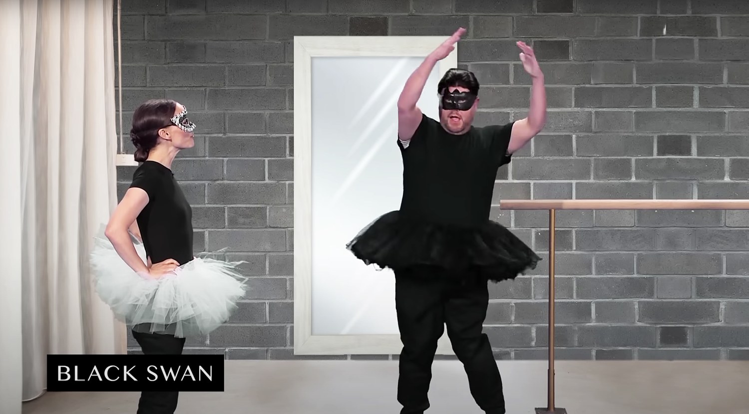 Natalie Portman, James Corden Re-create Her Entire Film Career — Including 'Black  Swan', image size:1500x830