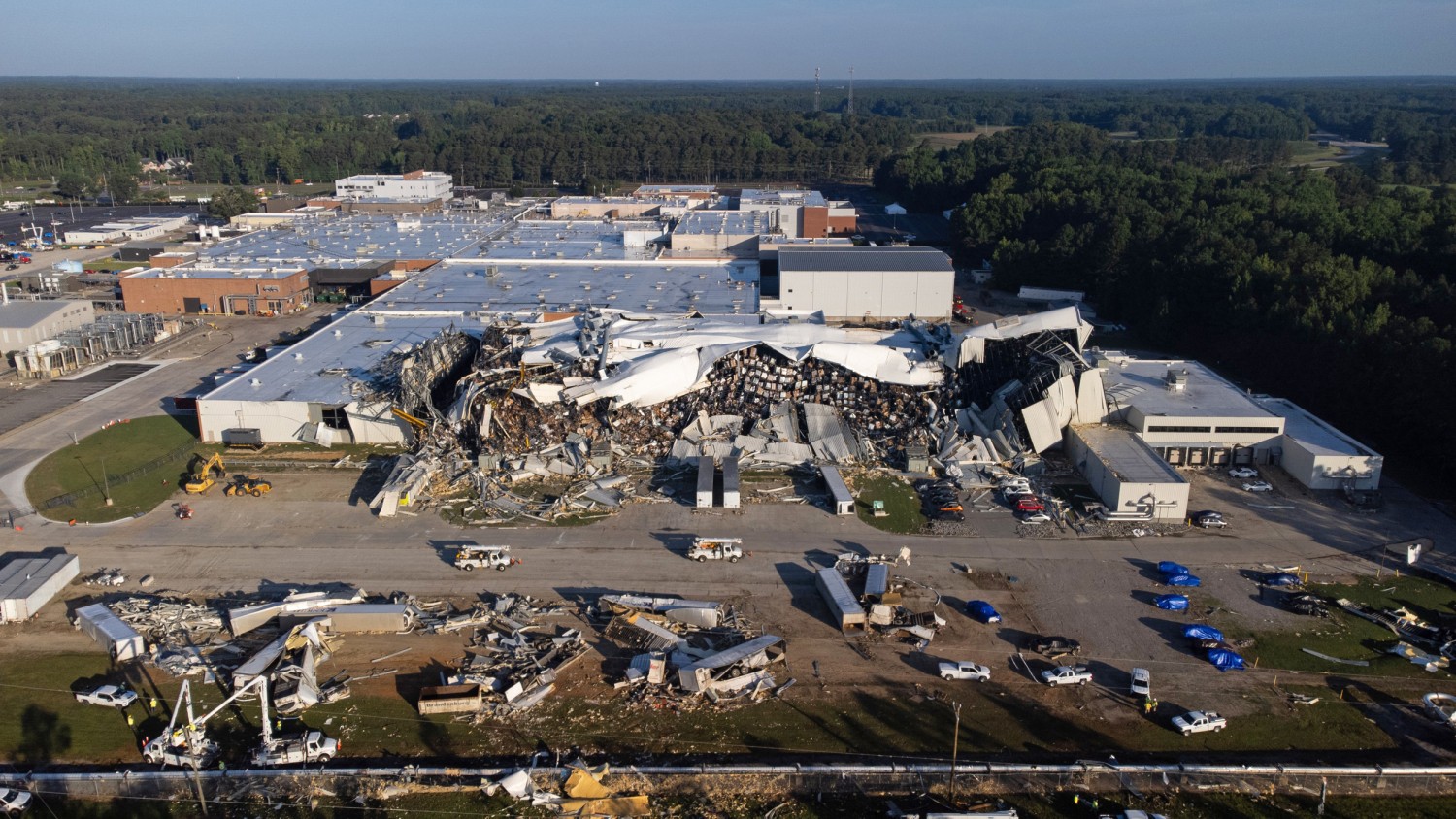 Tornado that struck Pfizer plant ripped through warehouse where drugs were  stored