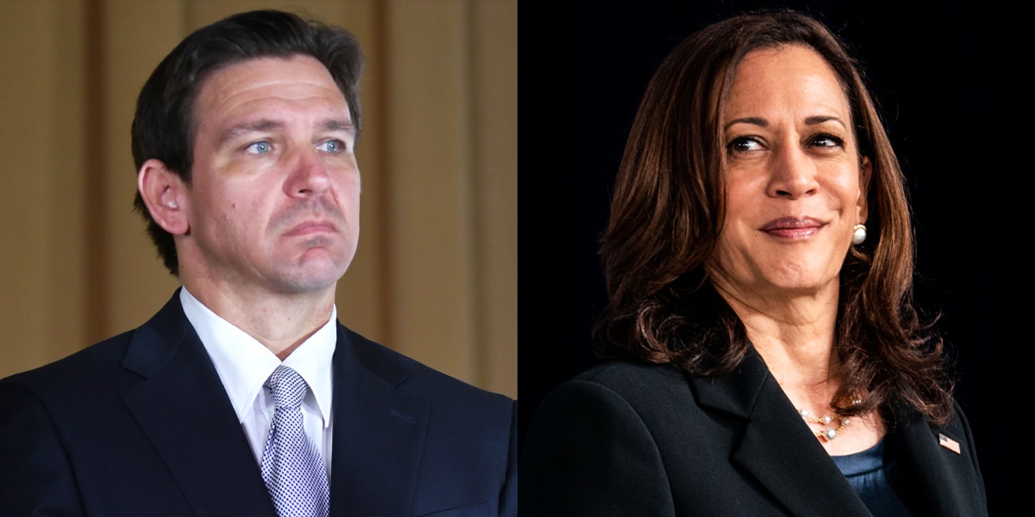 Looking for a fight, Ron DeSantis tangles with Kamala Harris