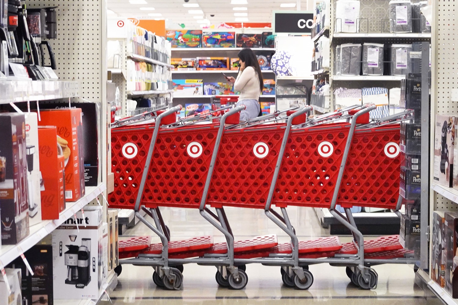 A clearance clothing rack at T.J.Maxx in Miami. News Photo - Getty