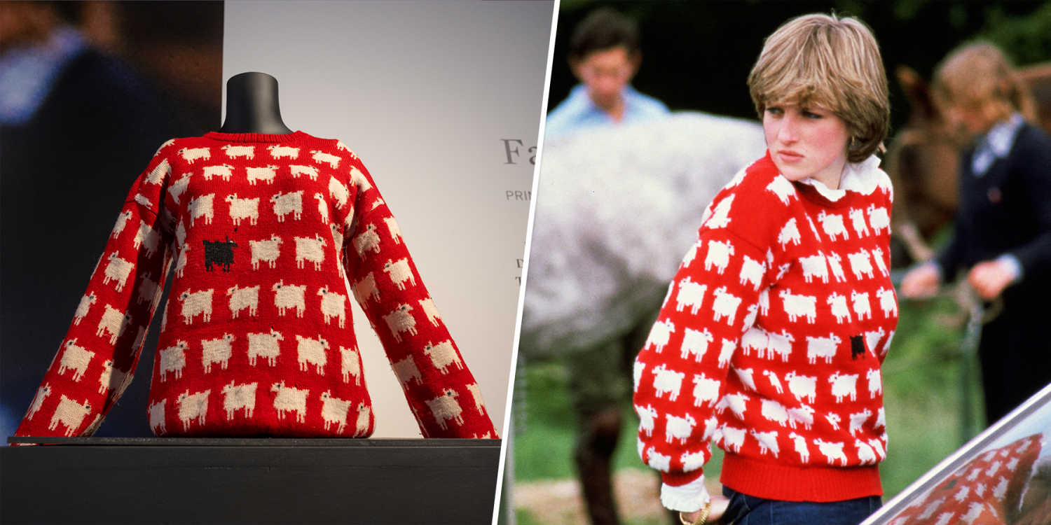 Princess Diana's 'One Black Sheep' Sweater Represents the End of Innocence, Handbags and Accessories