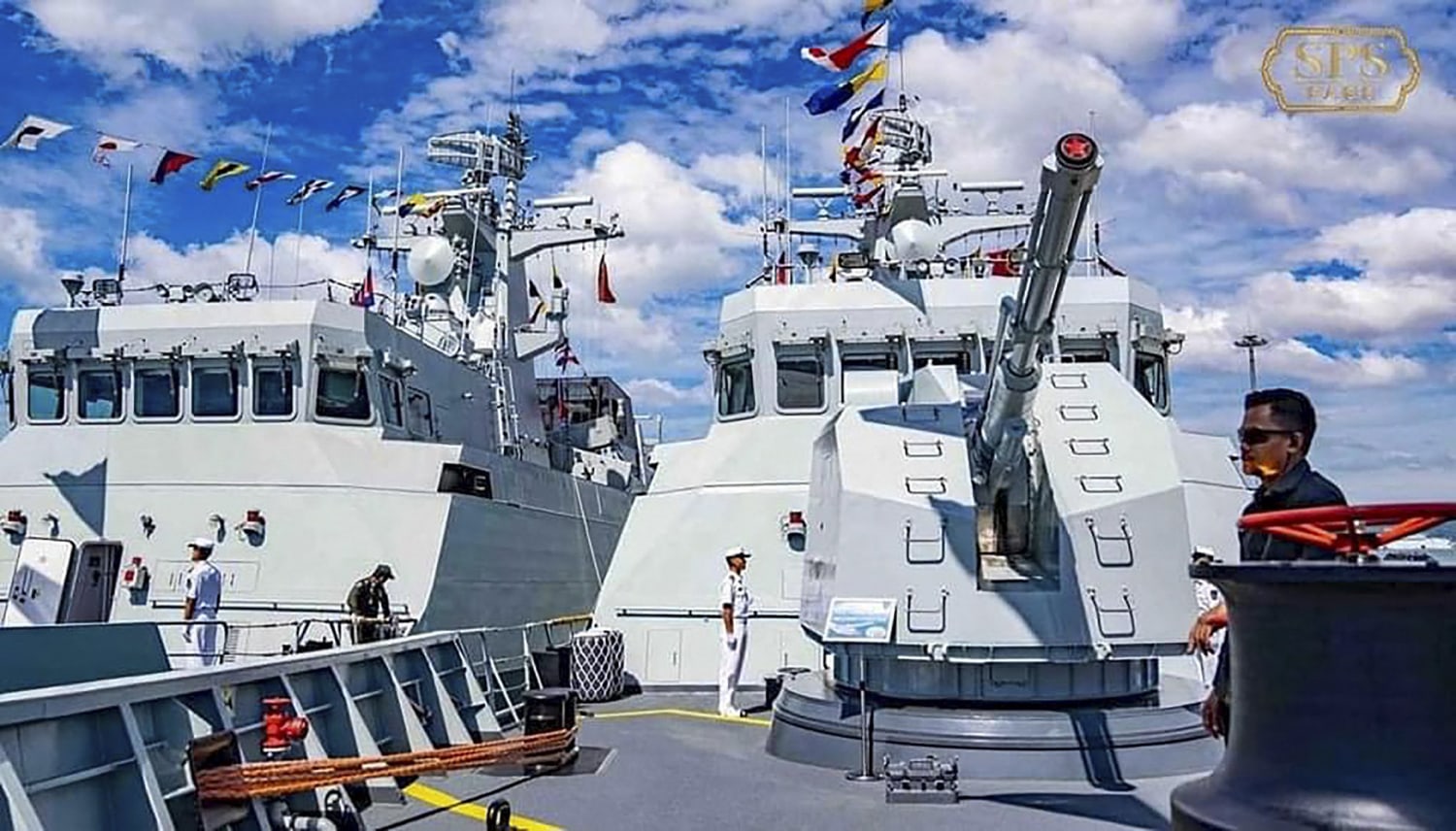 Chinese navy ships are first to dock at new pier at Cambodian naval base
