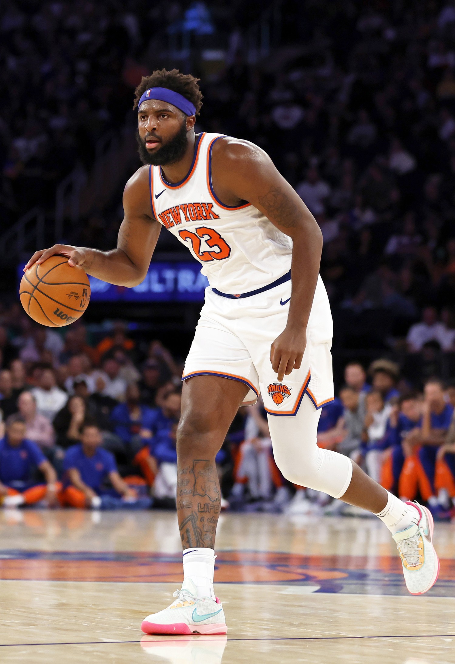 REACTION  Mitchell Robinson Fully Participant At Knicks Practice 