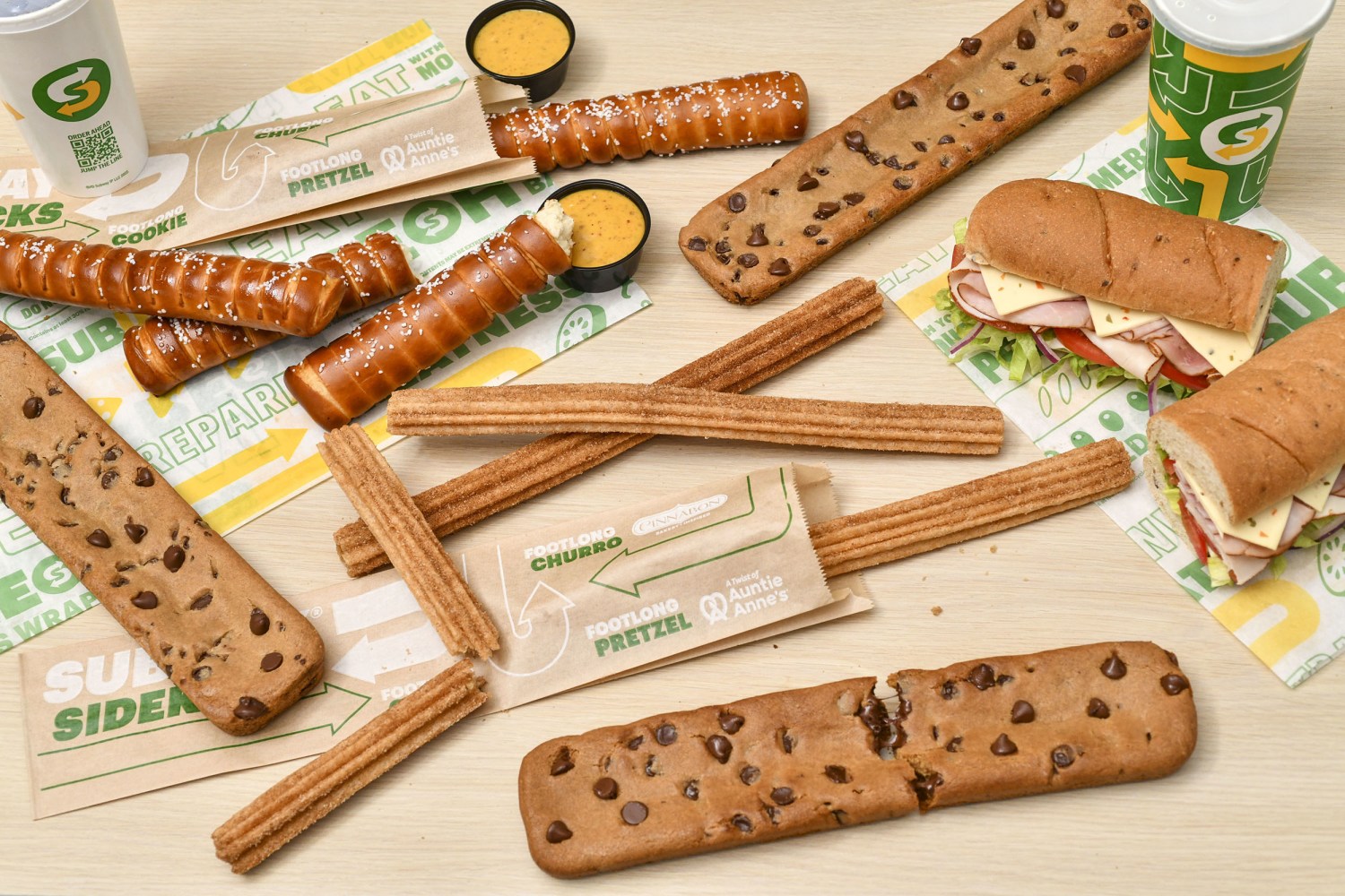 Subway Debuts Footlong Sidekicks Cookie Churro and Pretzel