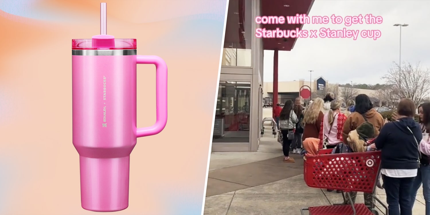 Starbucks pink Stanley cups: Shoppers line up at North Texas
