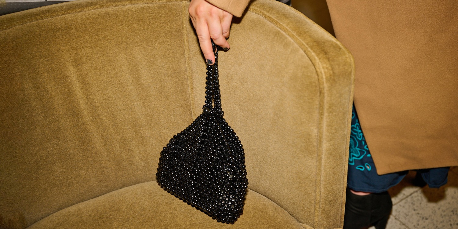 Rhinestone Handbag w/ beaded headband Beaded Fringe Rhinestone Shoulder Bag – handbagexpress main image 3