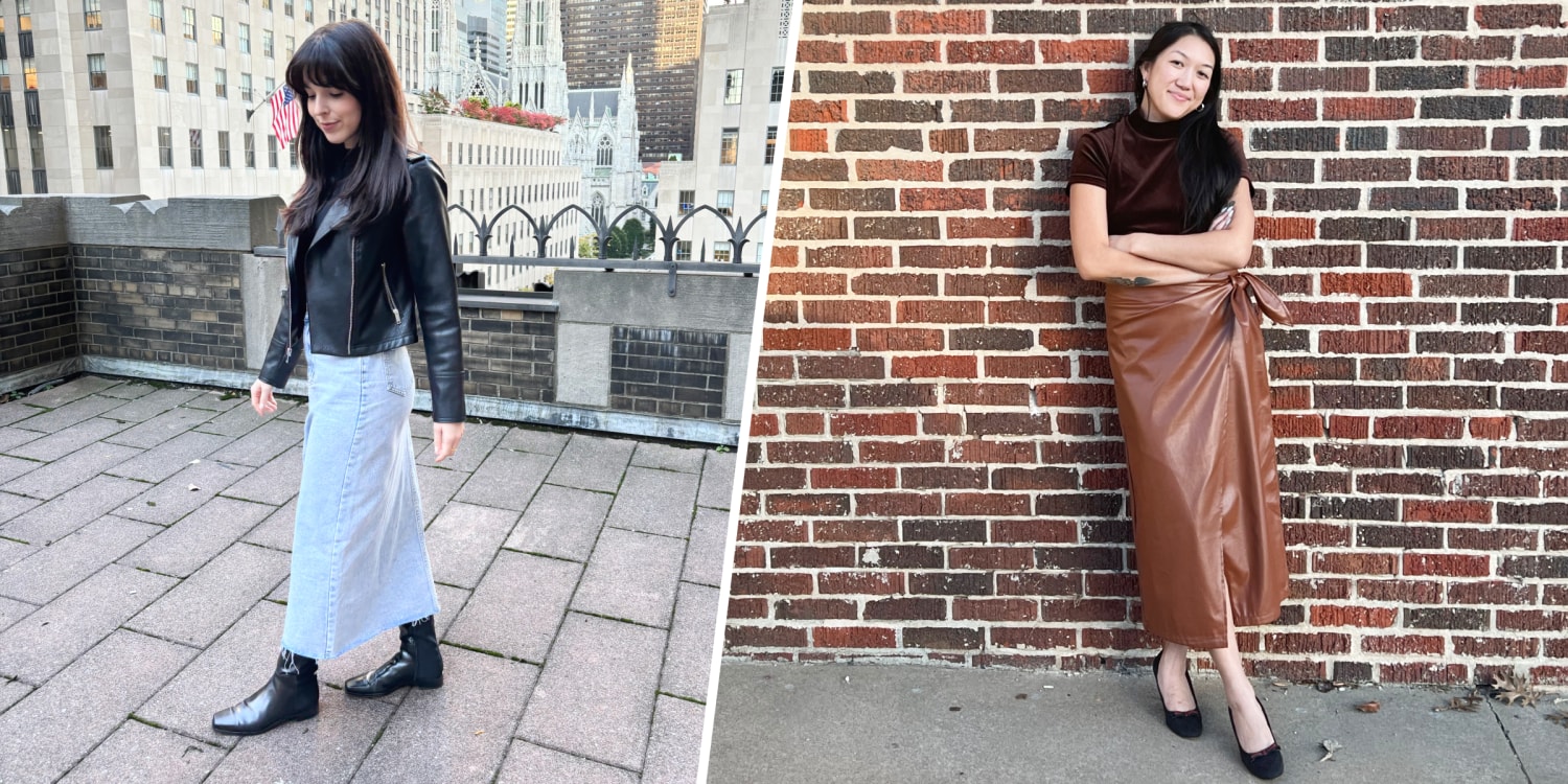 Check styling ideas for「Printed Slit Midi Skirt」