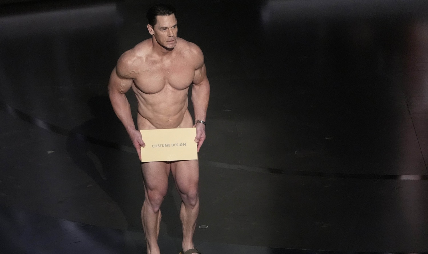 John Cena Walks Oscars Stage Naked, Re-Creating 1974 Oscars Streaker Moment