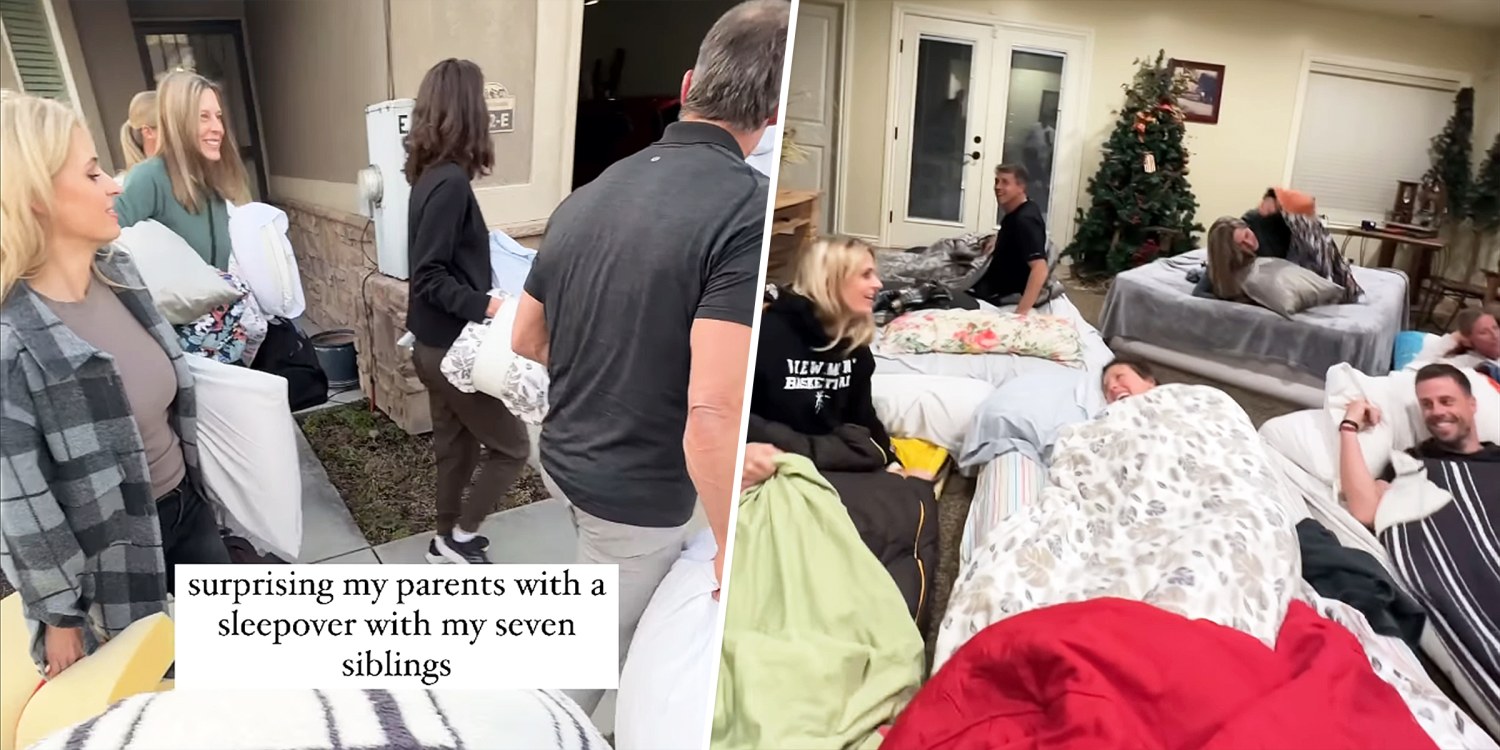 Parents Shocked When All 7 Adult Kids Show Up For Sleepover