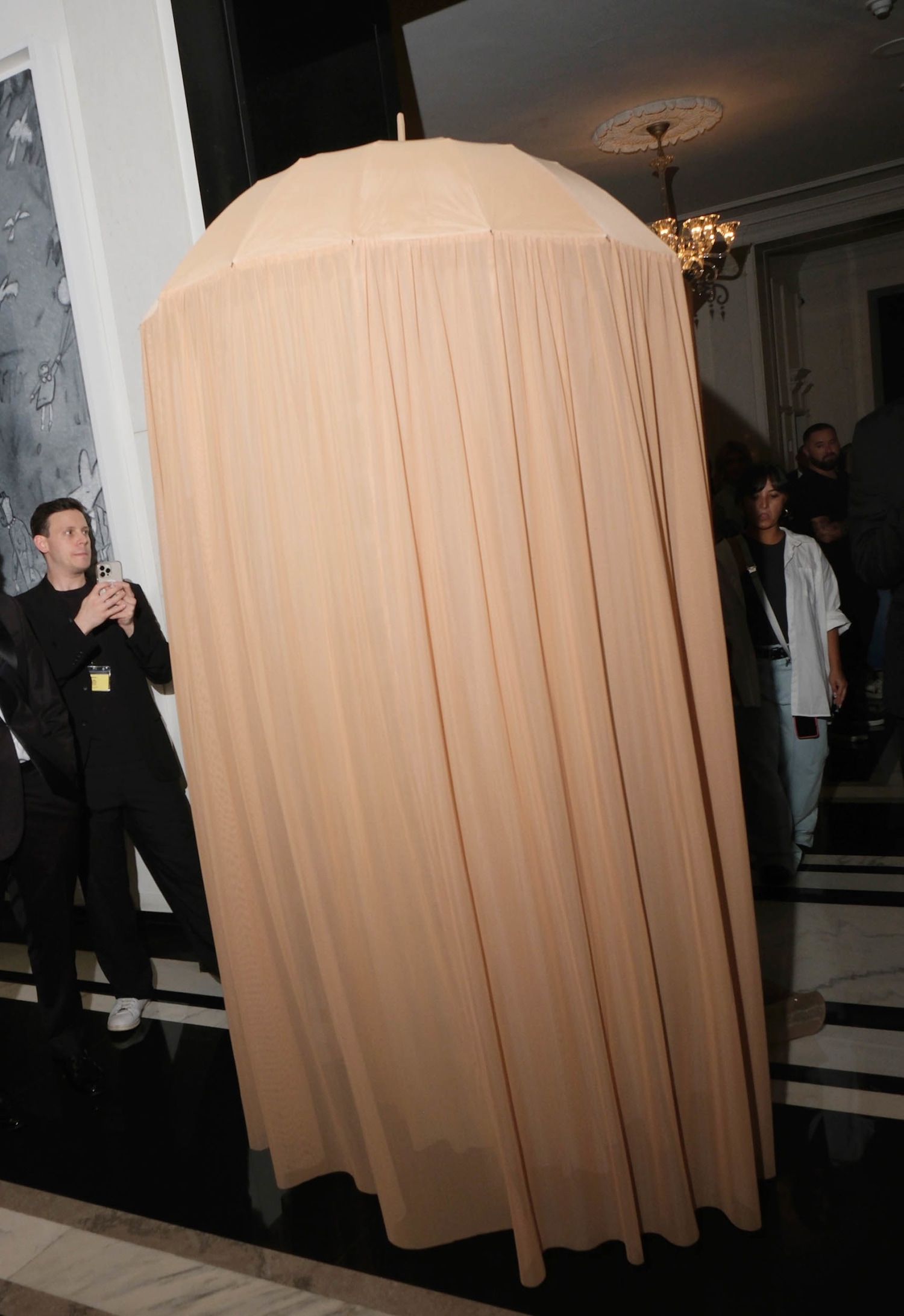 Karol G Revealed to Be Under Beige Umbrella at 2024 Met Gala