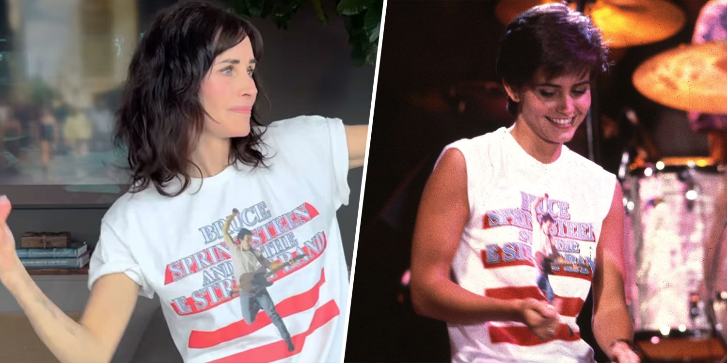 Courteney Cox Re-Creates Her Role In Bruce Springsteen's 'Dancing In The  Dark' Video