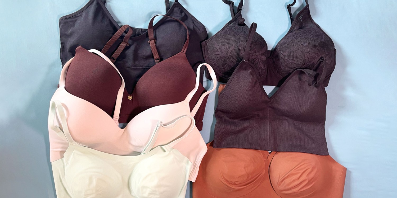 Elvqul Wireless Bras For Women Breathable Beige Lace Plus Size Nylon Bralette Lightweight Underwear Bras