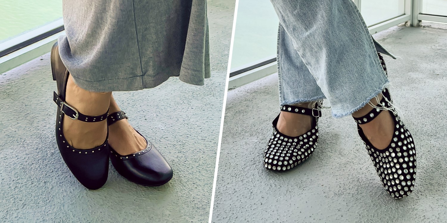 Studded flat shoes online