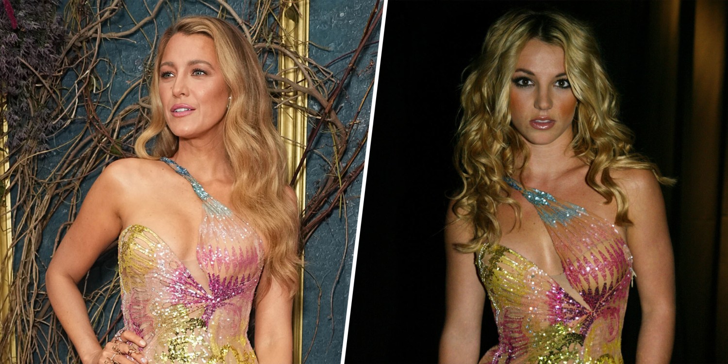 Blake Lively Wears Britney Spears Versace Dress At It Ends With Us  Premiere