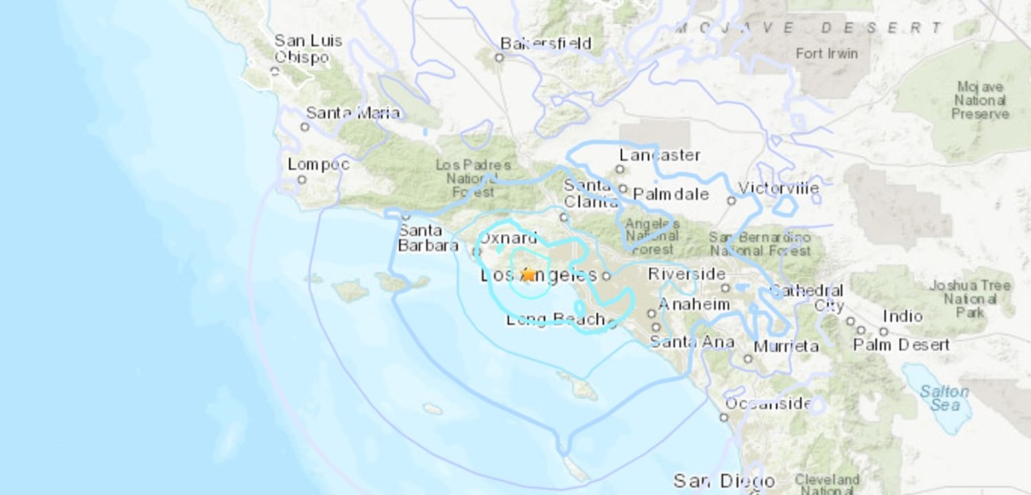 Un temblor de magnitud 4.6 sacude el sur de California con epicentro en  Malibú, image size:1500x721