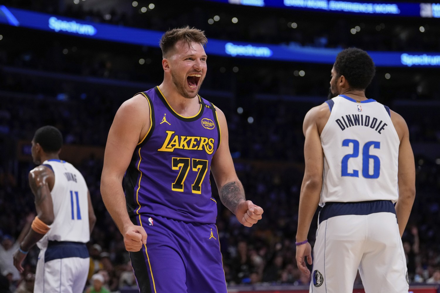 Luka Dončić records triple double in first game against Dallas