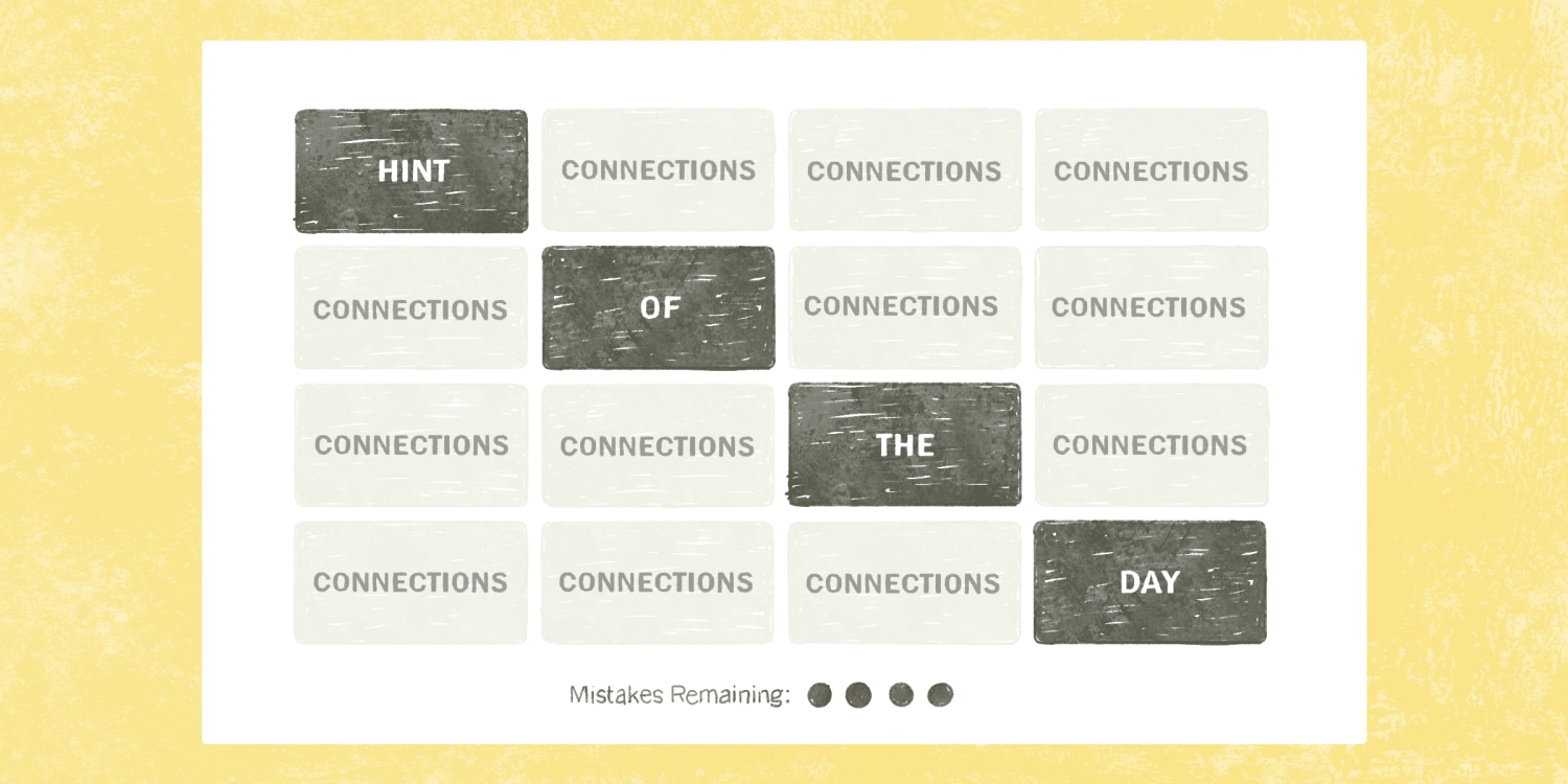 NYT Connections Hints and Answer for December 25, Puzzle #928