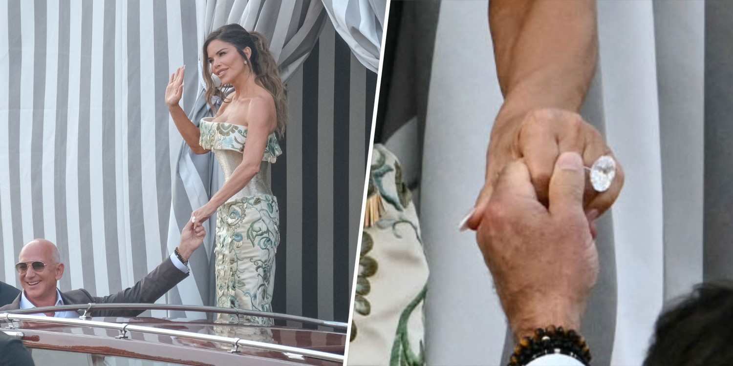 Lauren Sánchez, Jeff Bezos Step Out In Venice Ahead of Wedding