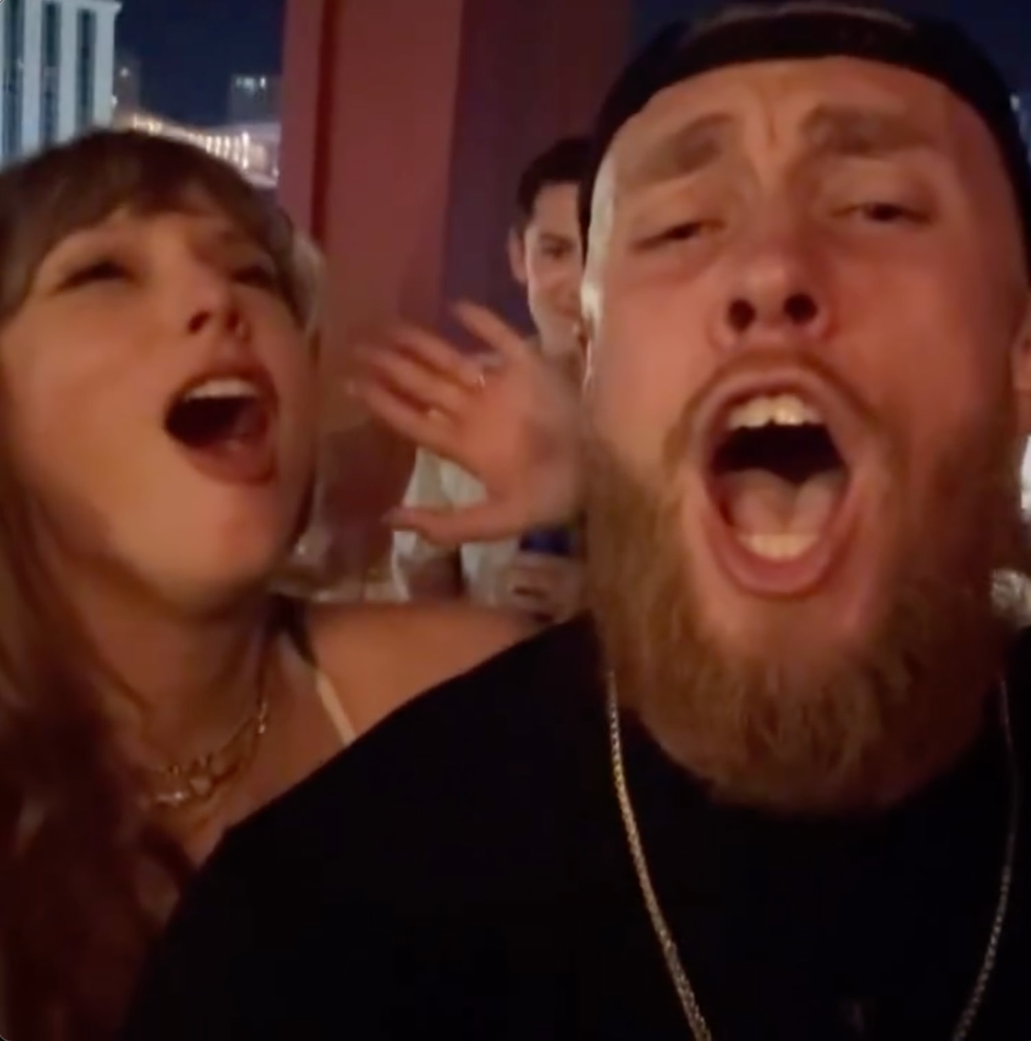 Taylor Swift and Travis Kelce Sing 'Love Story' With George Kittle