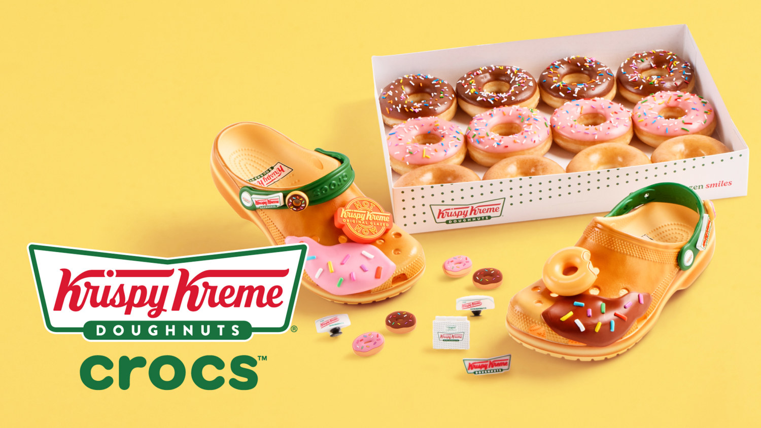 靴 Krispy Kreme x Crocs Classic Clog Krispy Kreme and Crocs Release Limited-Edition Clogs