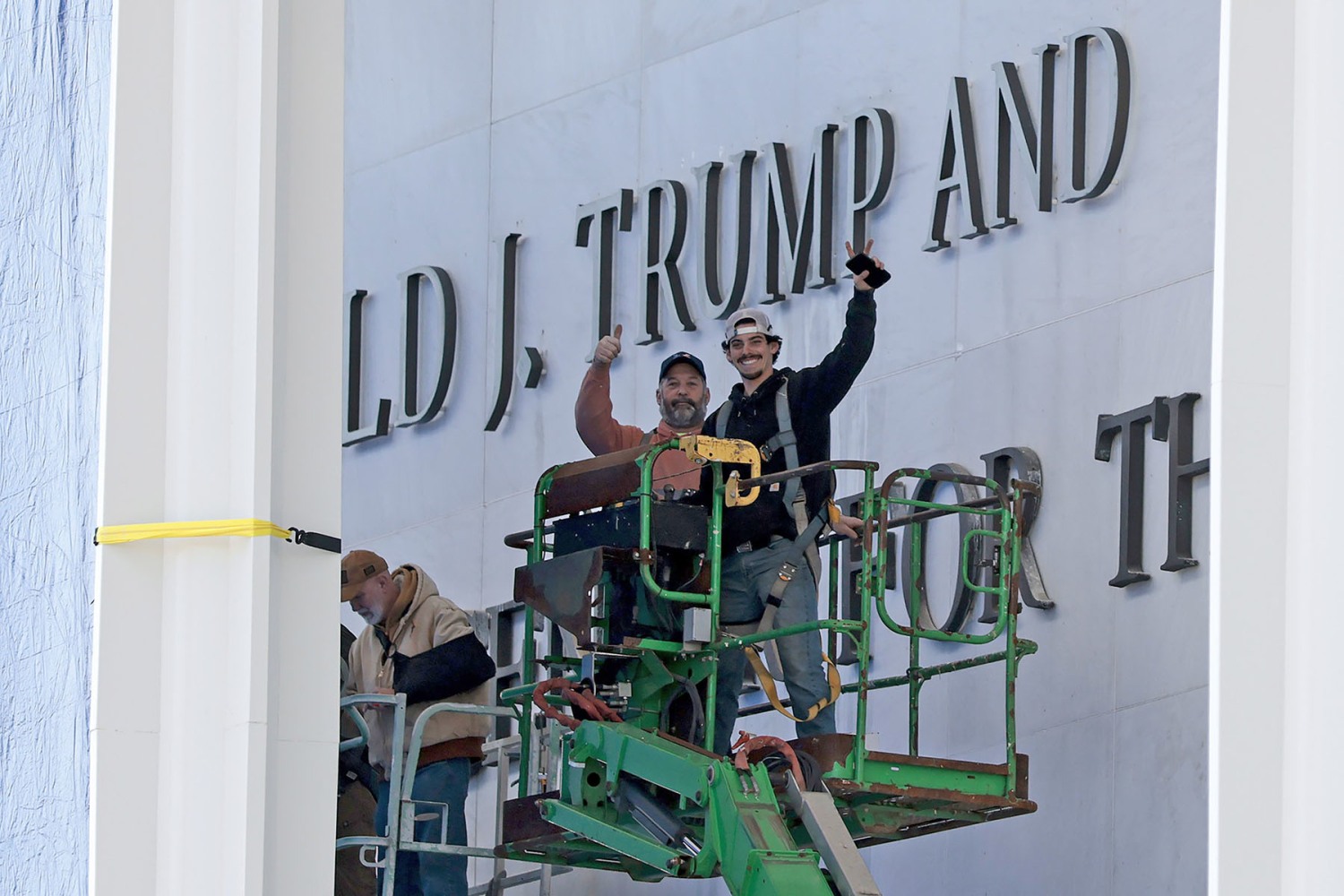 New Trump-Kennedy Center sign is affixed to building facade despite concerns about legality