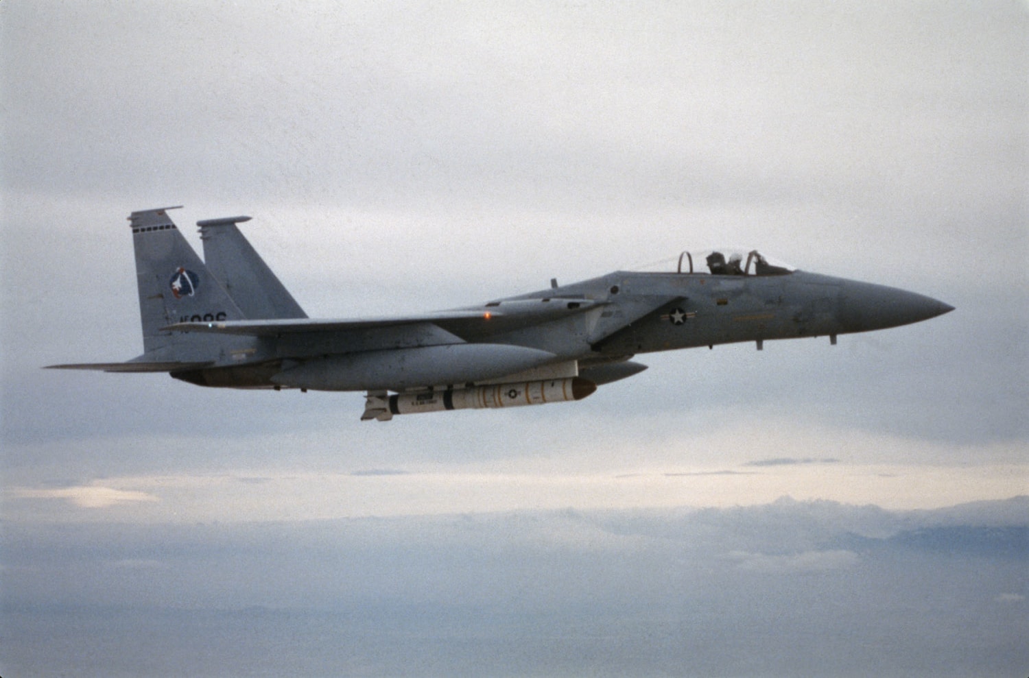U.S. Air Force F 15E Strike Eagle fighter jet, the same type shot down over Iran on April 3 2026 during combat operations