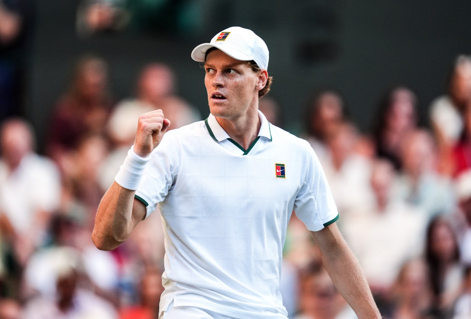 Jannik Sinner plays Alexander Zverev during the Wimbledon final
