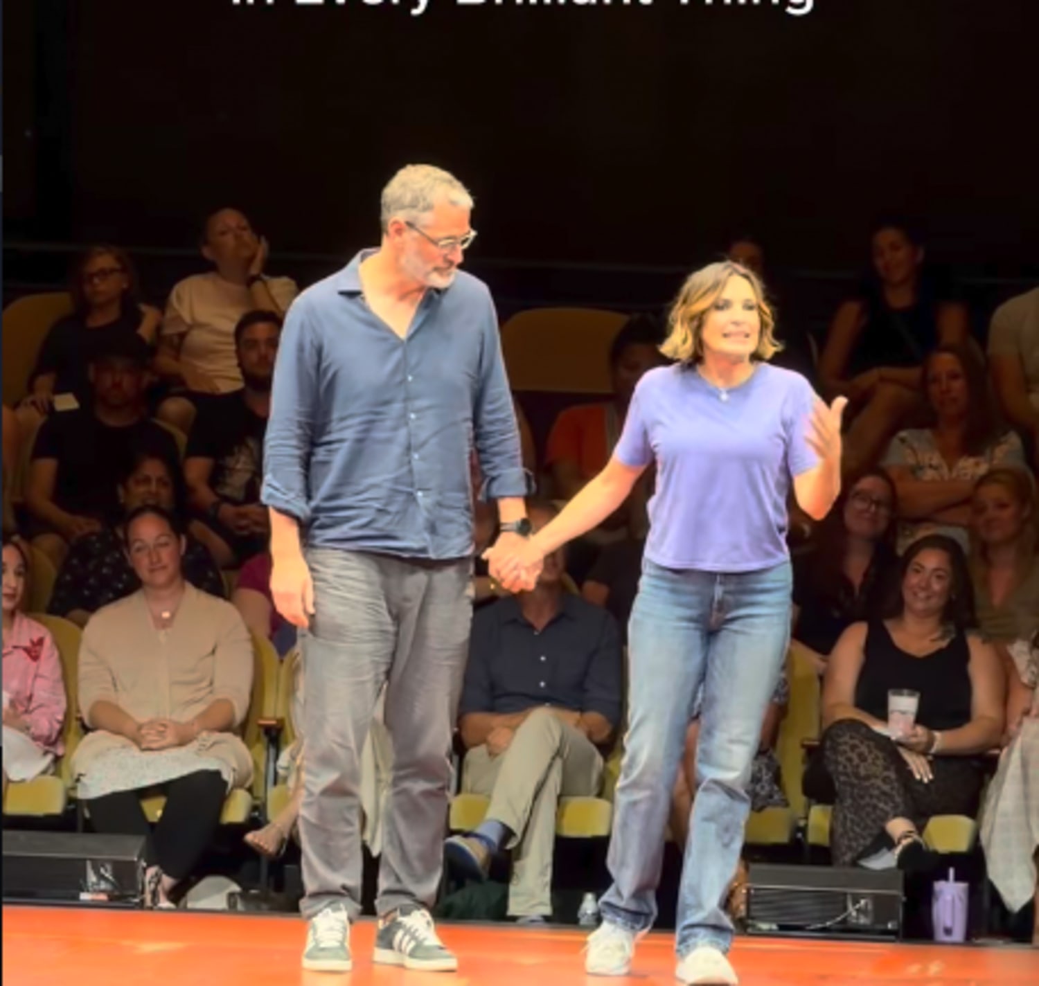 Peter Hermann and Mariska Hargitay during Every Brilliant Thing