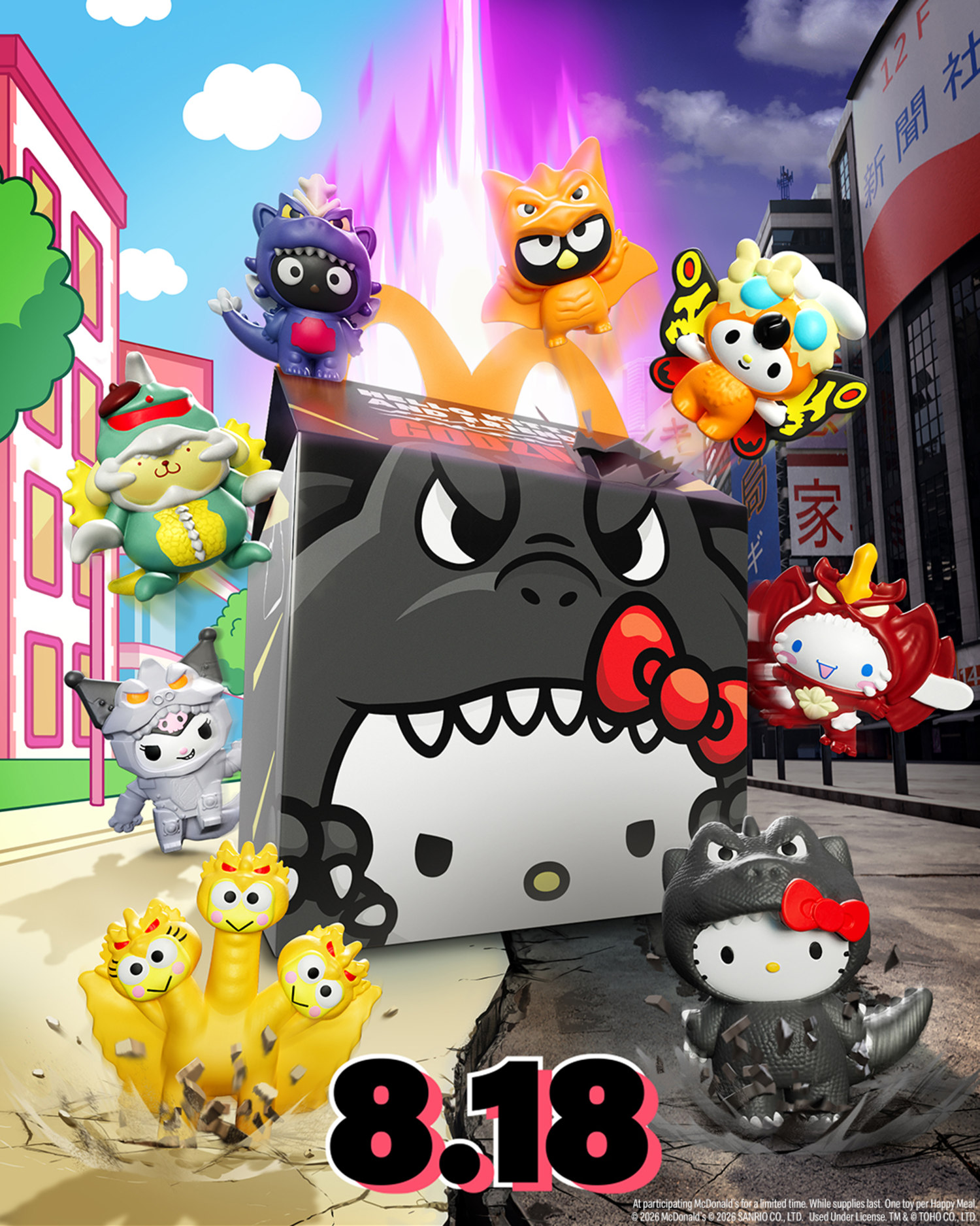 Subject - New Happy Meal Combines Hello Kitty and Godzilla