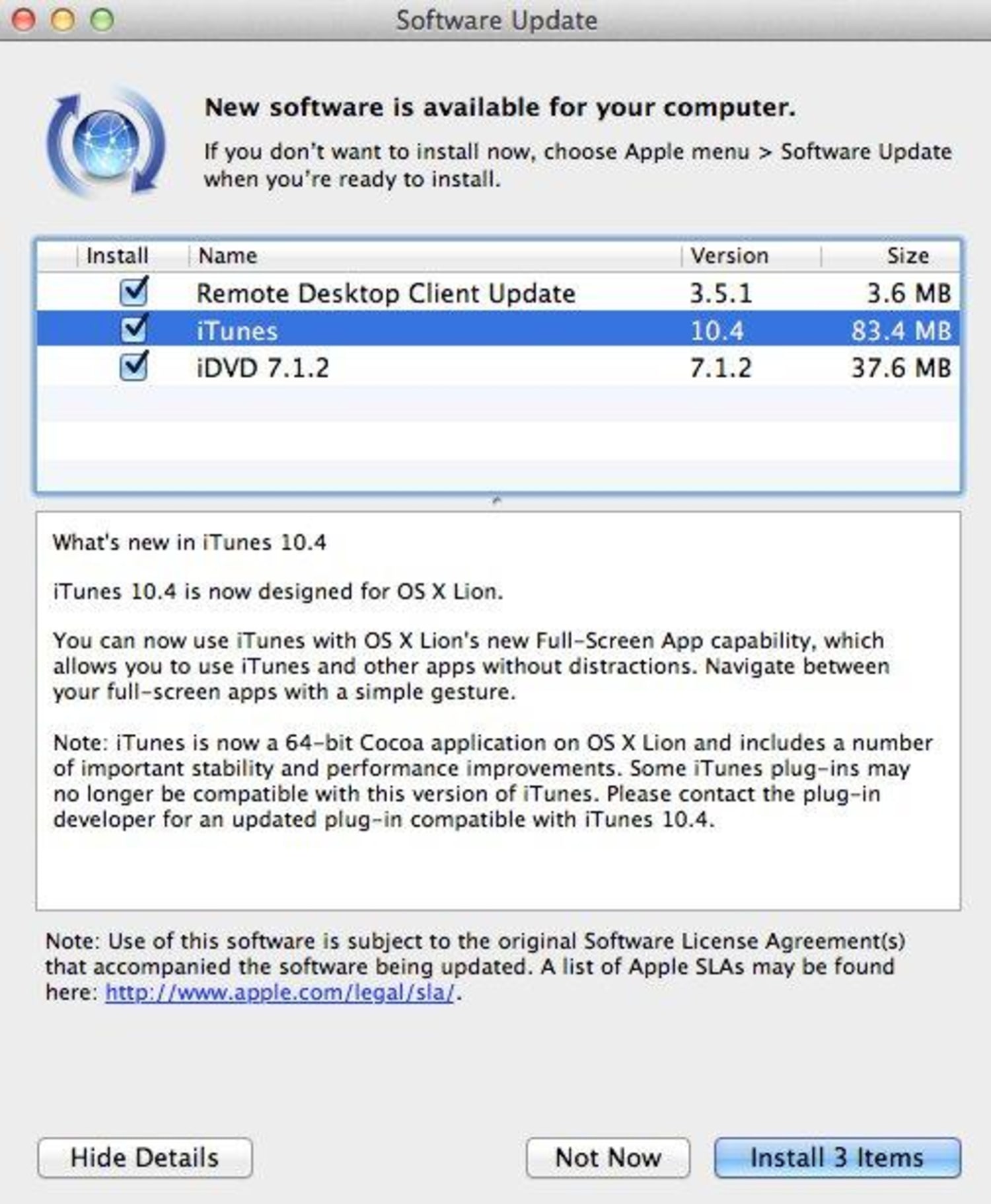 update mac version numbers