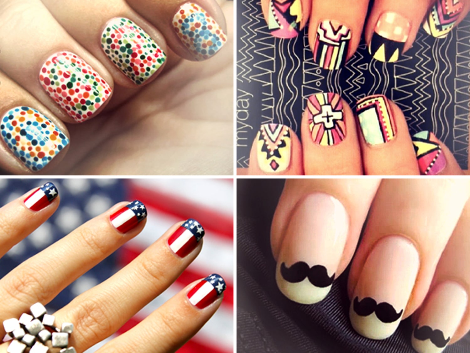 Latest nail art designs: - These nail art designs will make the traditional  look up-to-date