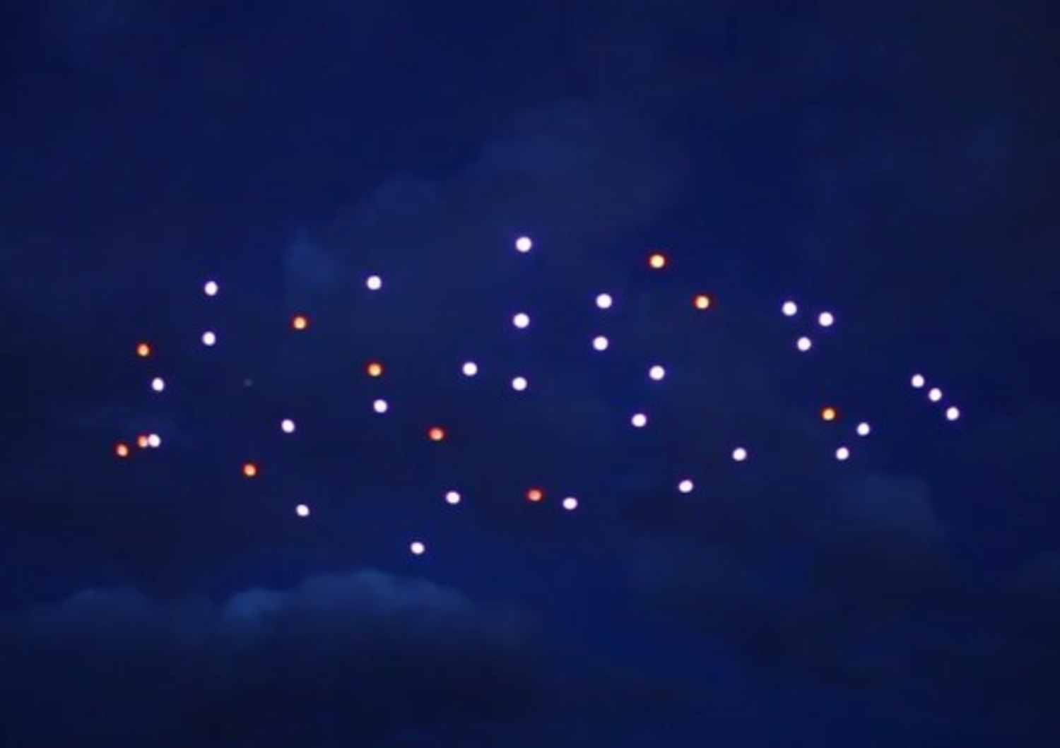 Military drone lights 2024 at night