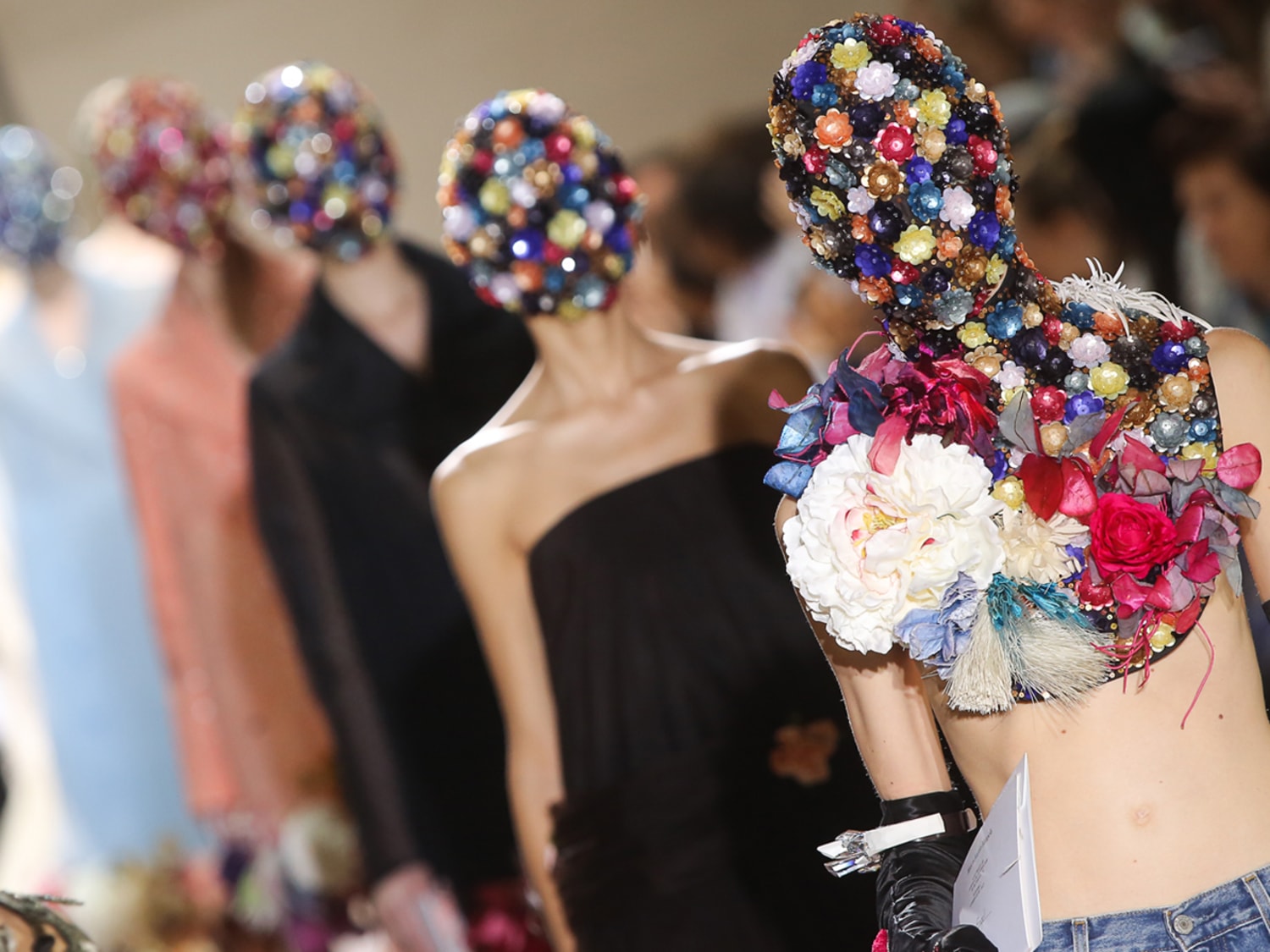 Unibrows, skull purses: Paris fashion gets wacky