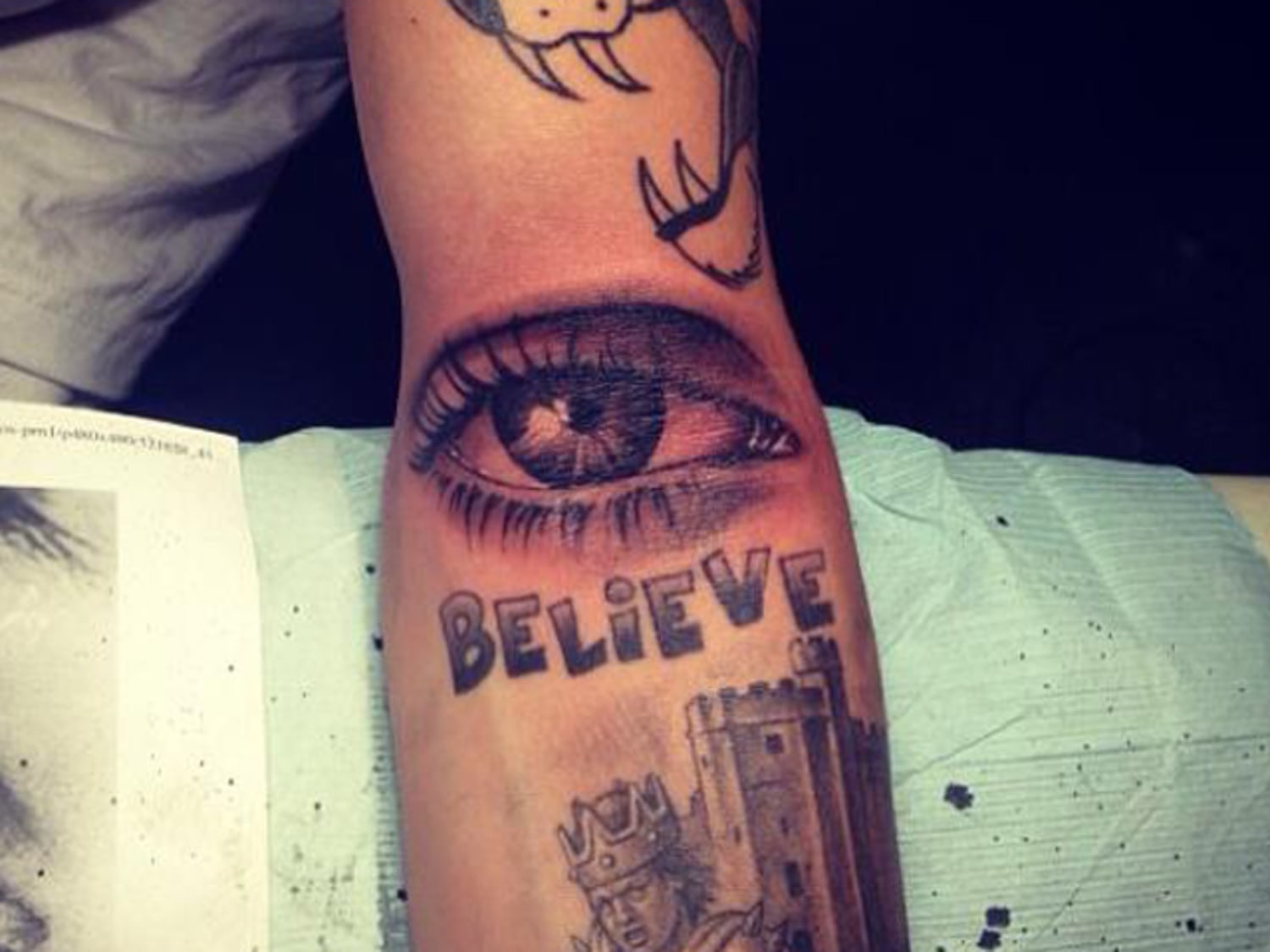 Justin Bieber Tattoo Tour Photos Meanings