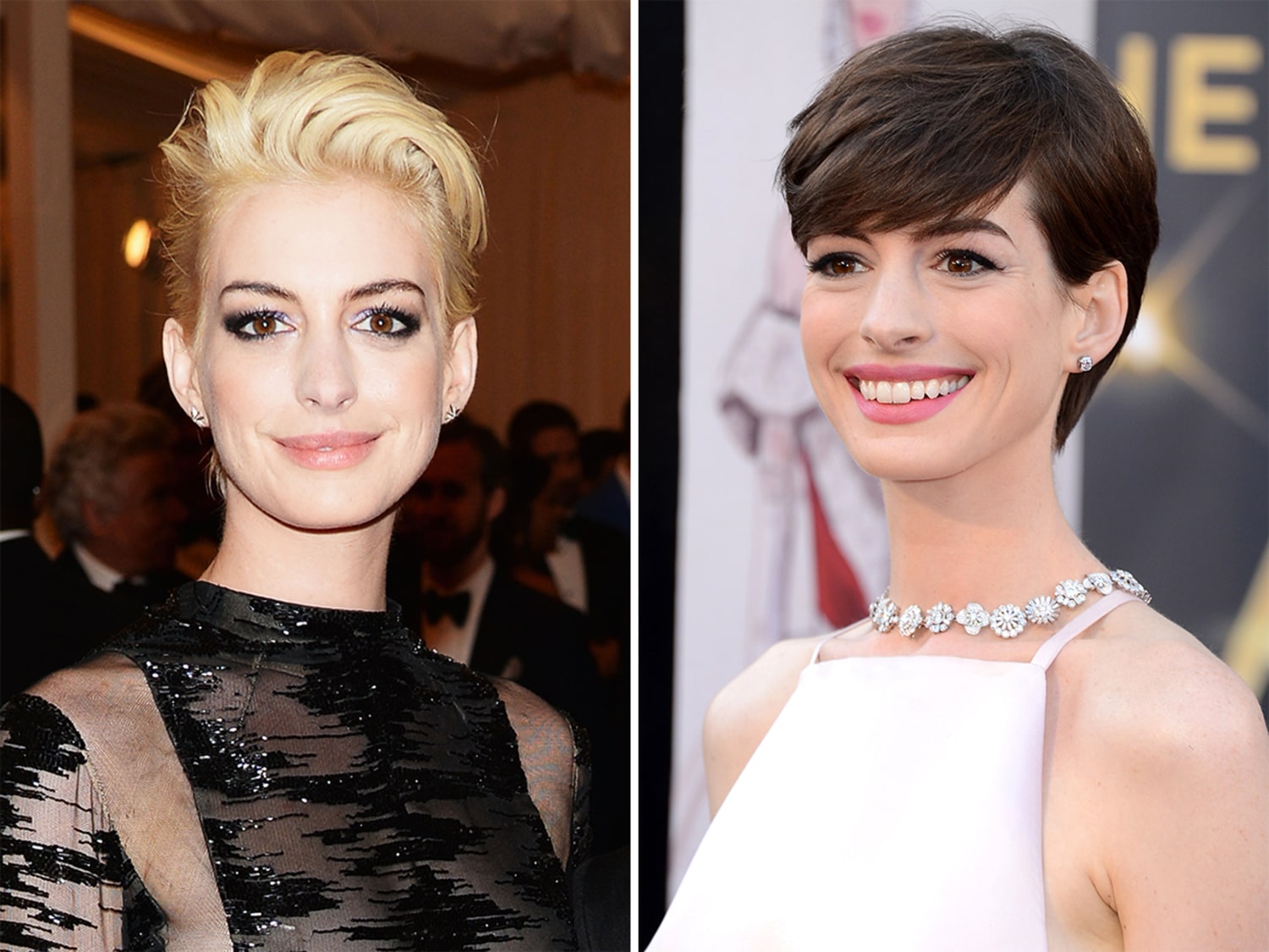 This Is My Favorite Way Anne Hathaway Has Styled Her Short Haircut To Date  | Glamour