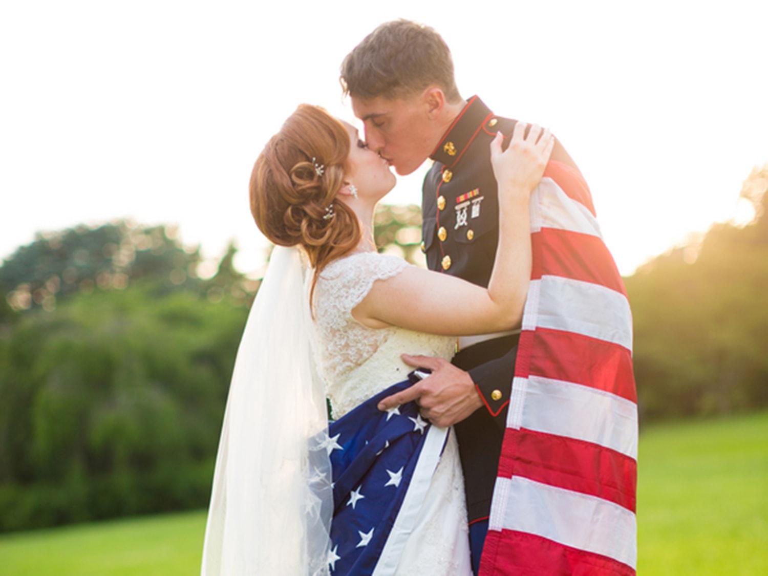 American Flag Wedding Dress