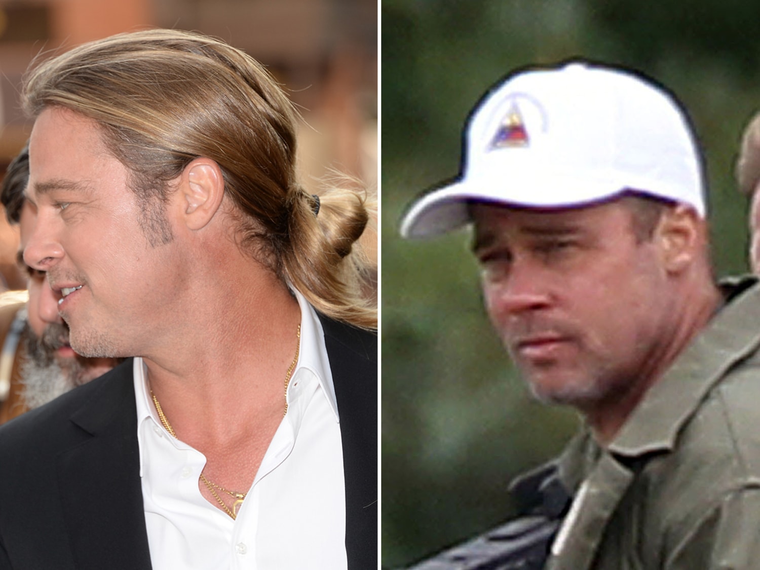 Long story short? Brad Pitt cuts off all his hair again