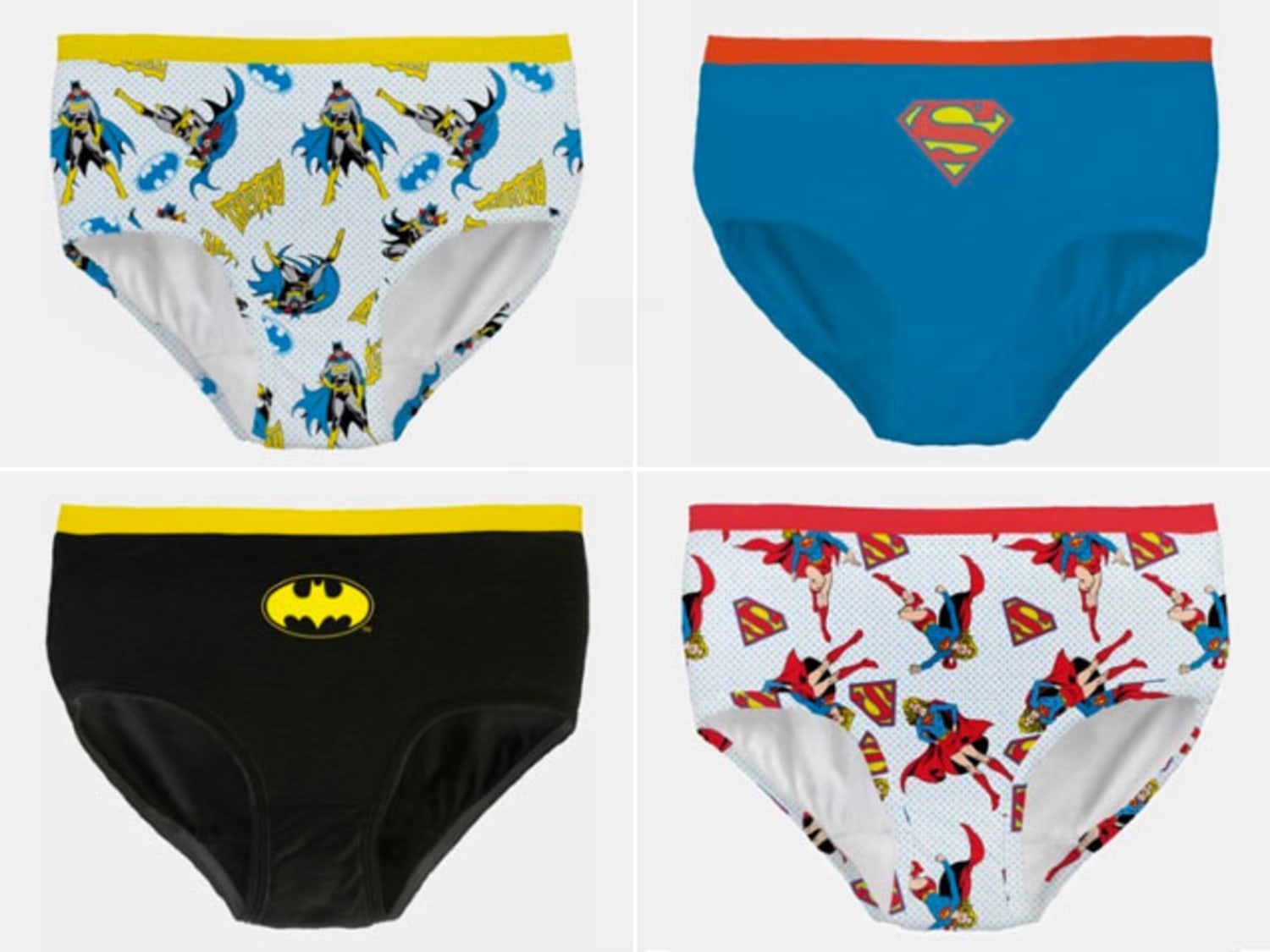 Superhero Underwear with Wonder Woman, Batman, Superman