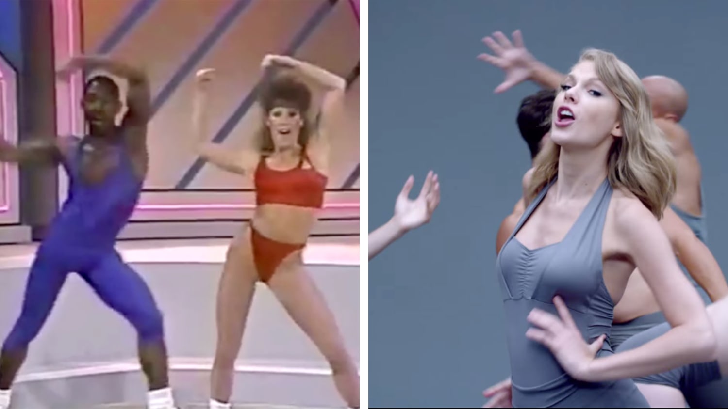 Taylor Swift tune 'Shake it Off' syncs with 1989 aerobic video