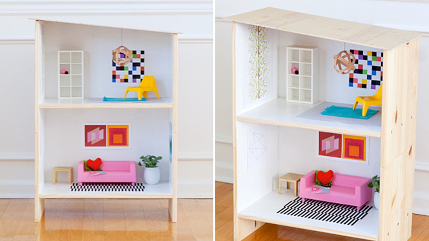 DIY holiday gifts IKEA dollhouse hack