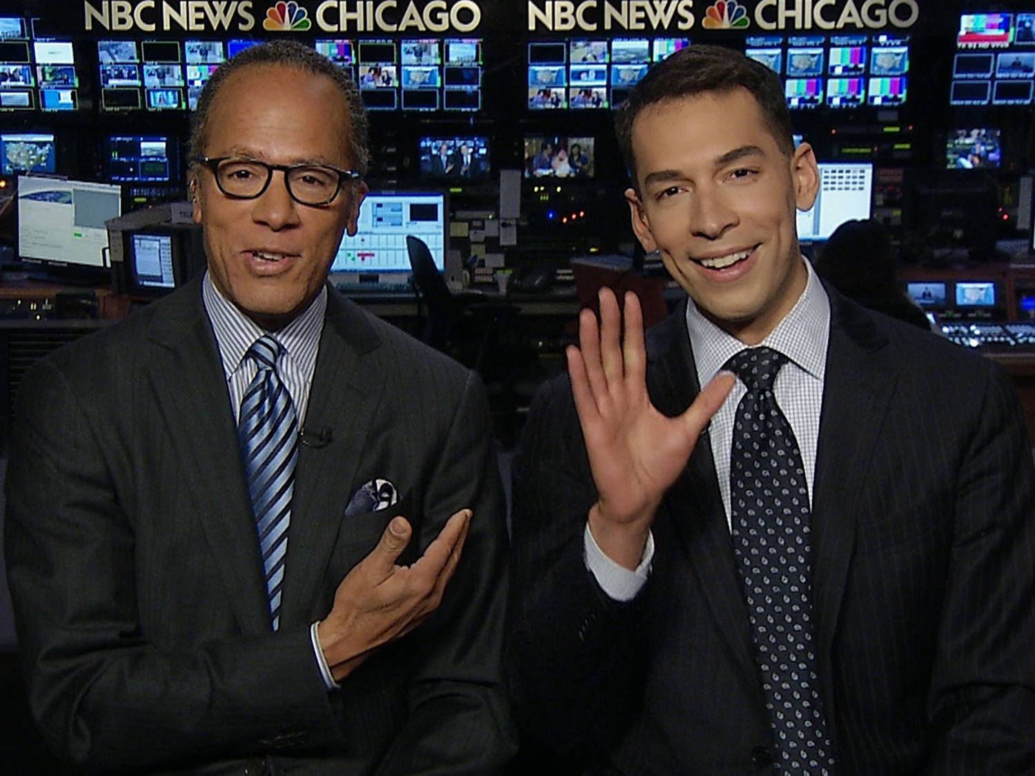 Lester Holt and son team up to anchor in Chicago