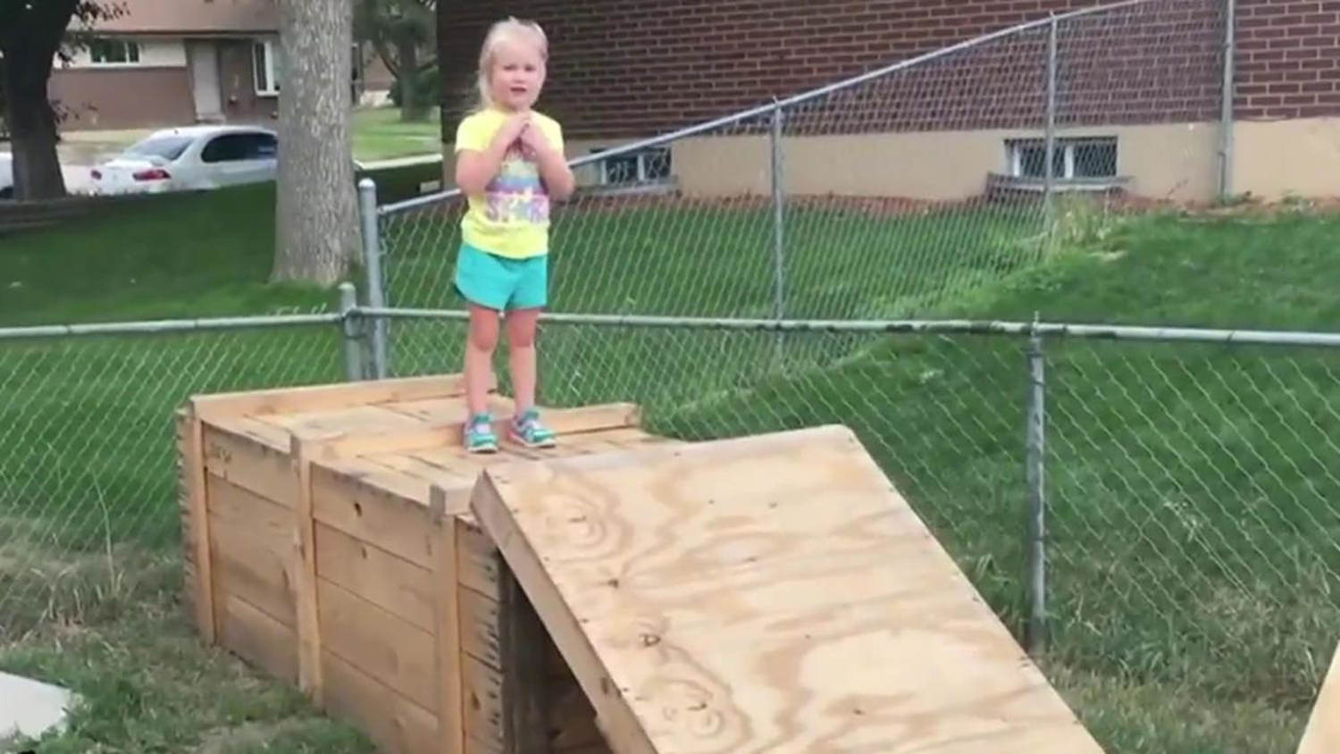 Watch Littlest 'Ninja Warrior' Tackle Homemade Obstacle Course: She'S 5!