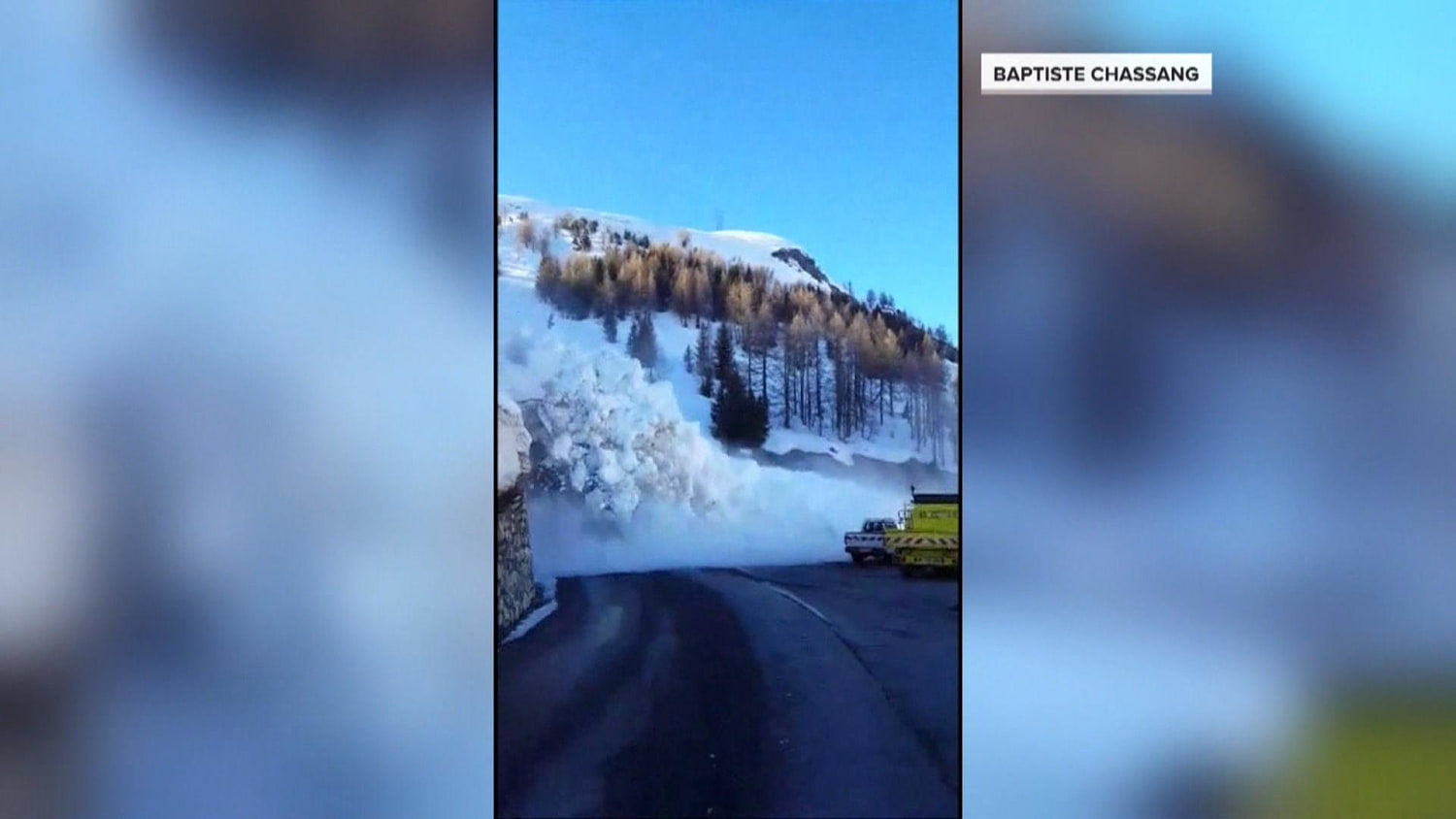 Avalanche sends workers running, caught on camera