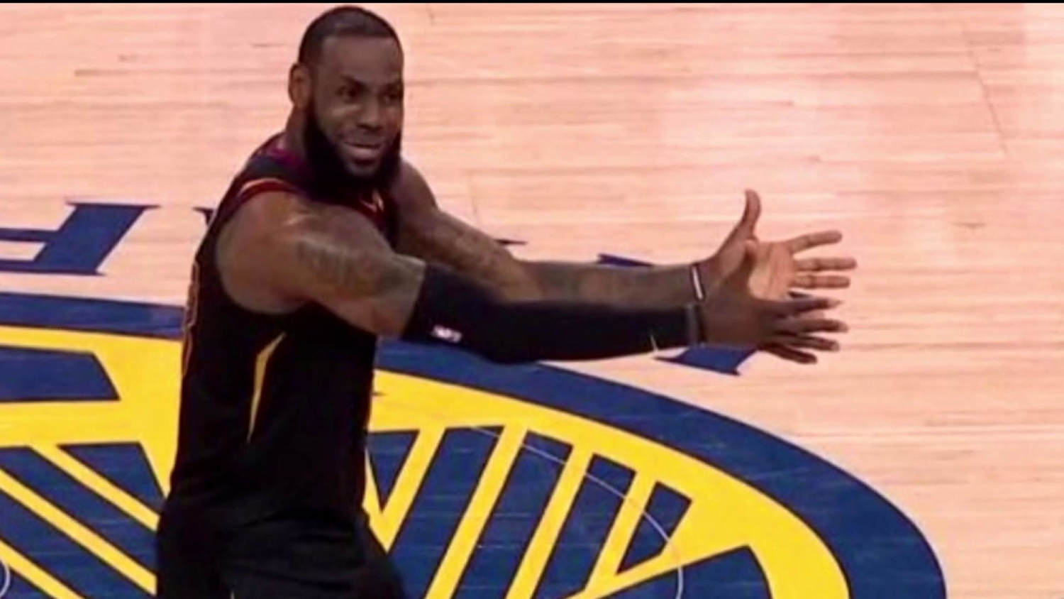 Call reversal on play leaves Cavaliers LeBron James frustrated